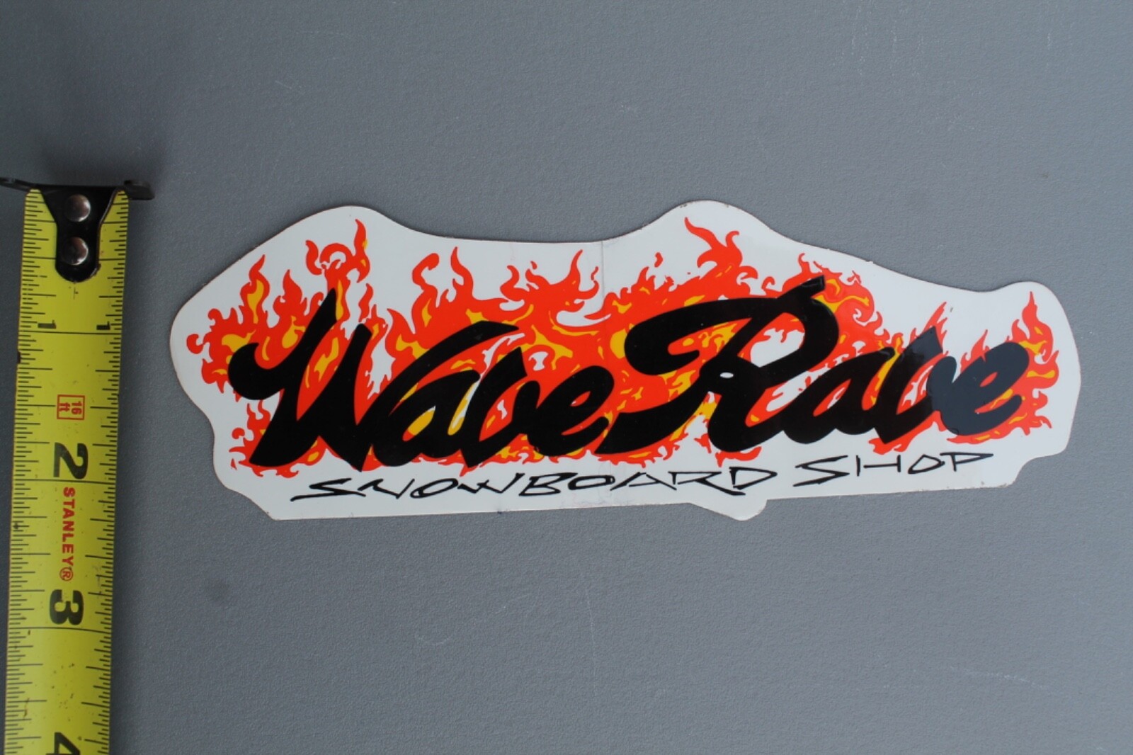 Wave Rave Snowboard Shop Clear Fire Original SNB5A Vintage Snowboarding STICKER