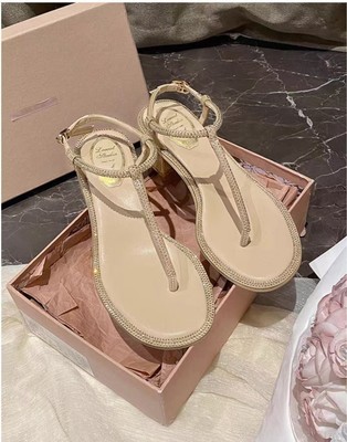 Rene Caovilla Women's Rhinestones with Bow Sandals shoes HOT