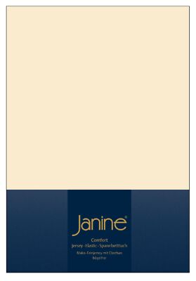 Janine Comfort-Jersey-Spannbettlaken 5002,  leinen, Matratzenhöhe 10-35 cm