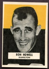 1959 Wheaties CFL  Ron Howell HAMILTON TIGER CATS