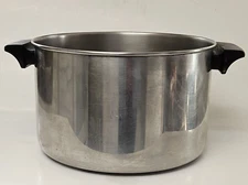 Revere Ware 6 Qt Stock Soup Pot Stainless Steel 1801 Clinton ILL 95a NO LID