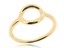 Vermeil Gold Geometry Eternal Round Small Circular Ring For Women, Size