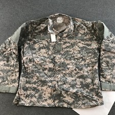 NEW US Military Digital ACU Camo Shirt Mens Large Regular Flame Resistant 5842