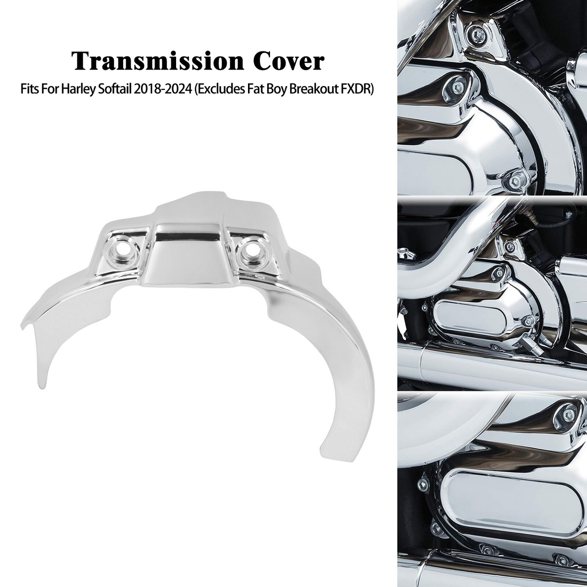 Chrome Transmission Shroud Cover For Harley Softail Street Bob Low