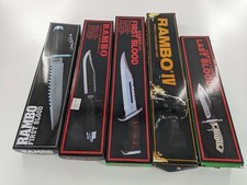 ONE SET Collection 5PCS  Rambo FIRST BLOOD I II III IV V Military Survival Knife