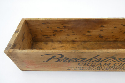 Vintage Used Wood Wooden Breakstone's Cream Cheese New York Vintage Used Wood Wooden Breakstone's Cream Cheese New York