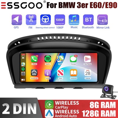 8.8'' Car Stereo CarPlay For BMW E60 E61 E90 E91 CCC GPS Navi BT FM 8+128G Camera