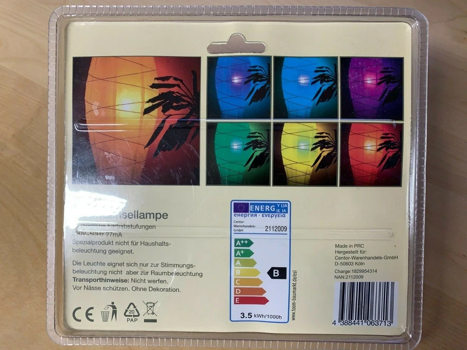 Farbwechsellampe RGB mit Fernbedienung E27, 3,5Watt Birne bunt farbig Lampe - Bild 3 von 4