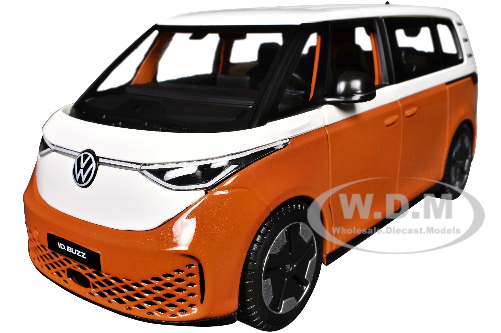 2023 Volkswagen ID Buzz Van Orange & White 1/24 Diecast Model by Maisto 32914