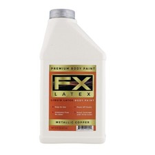 FX Latex - Metallic Copper - 16 oz - Face and Body Paint, Ideal for Halloween