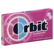 Orbit Bubblemint Sugar Free Chewing Gum 6 Packs Free Shipping
