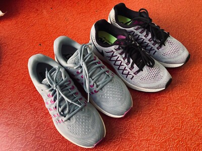 Size 7.5 - (2x) Nike Air Zoom Vomero 11 Blue Grey Violet + Zoom Pegasus 32