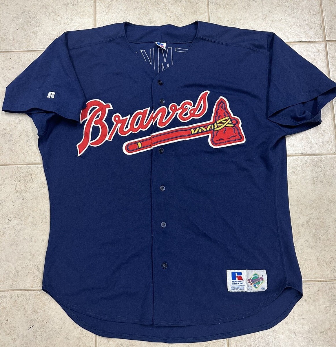 Atlanta Braves #20 Mark Lemke Jersey Mens 48 XL Diamond Collection
