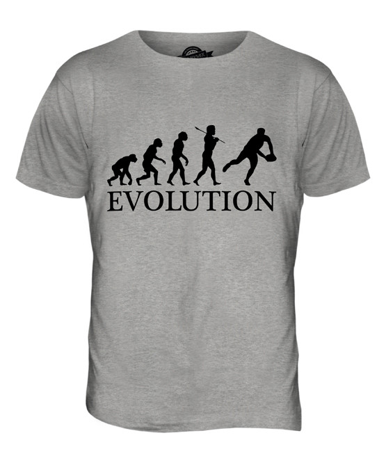 RUGBY EVOLUTION OF MAN MENS T-SHIRT TEE TOP GIFT CLOTHING JERSEY