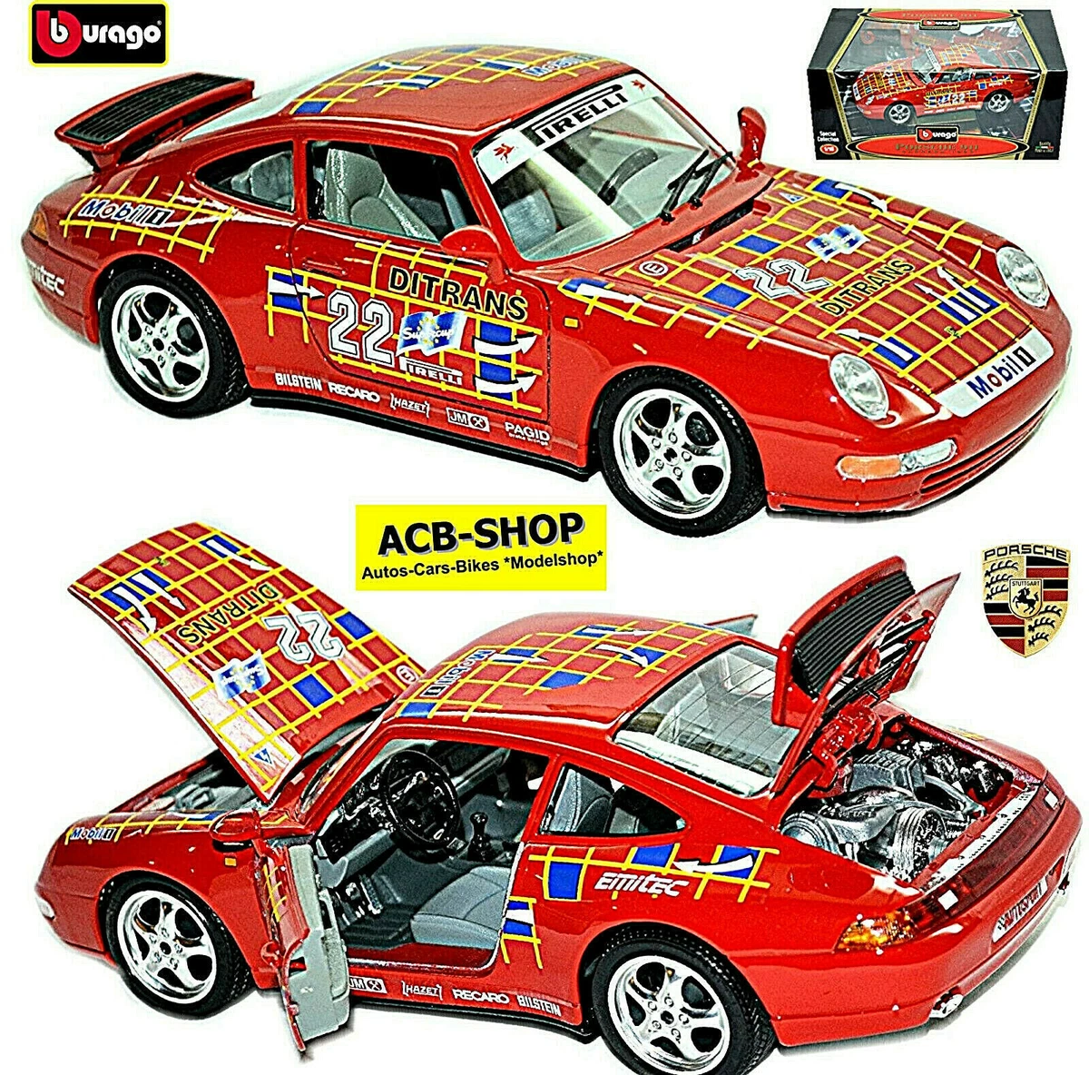 Bburago Porsche Diecast Racing Cars 1:18 for sale | eBay