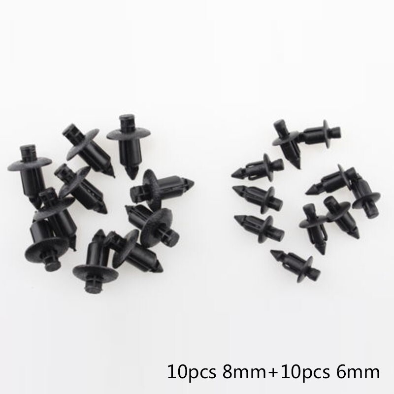 20-Pack Plastic Screw Clips For Honda Body Covers - Fits 90683-GR1-003 & More