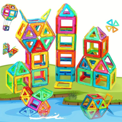 110Stk Blocks Magnetic Building Kinder Spielzeug Magnetische Bausteine Blöcke DE