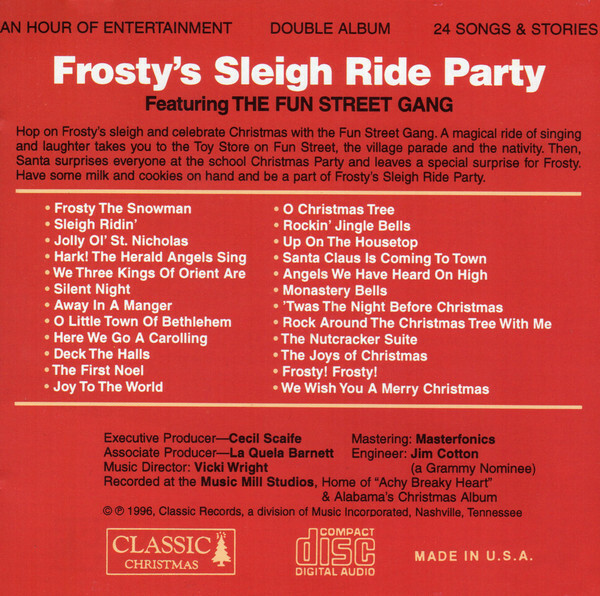 Frosty's Sleigh Ride Party, Frosty the Snowman, Audio CD, 1996 | eBay