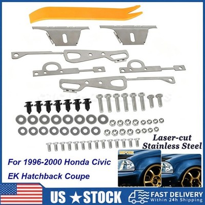 Bumper Lift Spacer Kit For 1996-2000 Honda Civic EK Hatchback Coupe JDM Stance