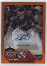 2023 Topps Chrome Update Auto Orange Refractor 19/25 Jake Alu #AC-JAL Auto 0pz8