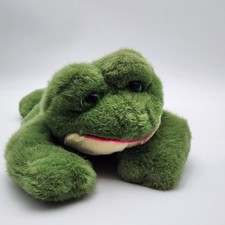 Russ Frog Plush  Fribbit  Croaking Green Stuffed Animal 15" Green