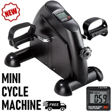 Under Desk Bike Pedal Exerciser Arm/Leg Exercise Portable Mini Bike LCD Display