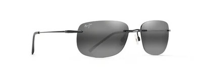 miyo Maui Jim MJ0334S-001 334-02 Ohai Gloss Black w/Neutral Grey Lens