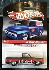 Hot Wheels 2010 Slick Rides 83 Chevy Silverado Edelbrock Real Riders 8/25 MOC