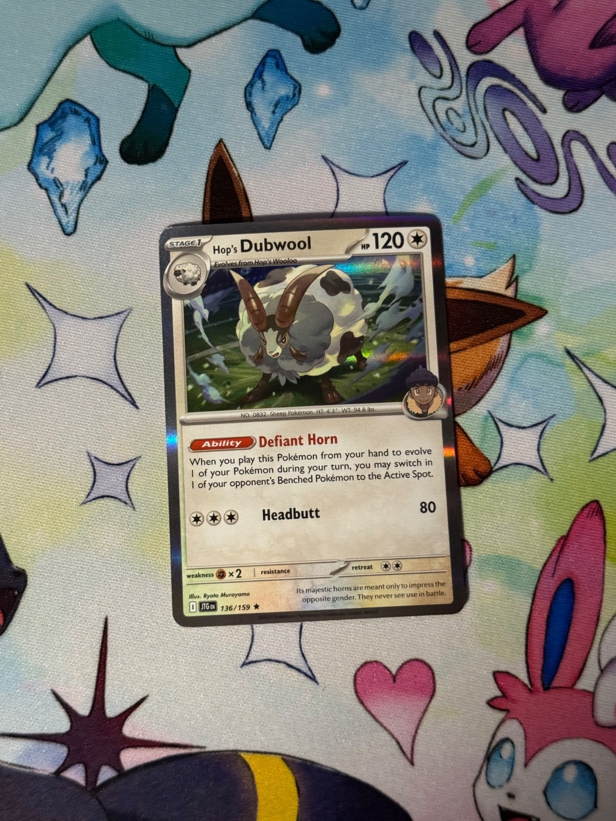 Pokemon TCG Journey Together - Hop's Dubwool 136/159 Holo NM