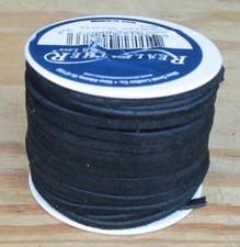 Black Suede Leather Lacing Cord for Jewelry Making Crafting 25 Yard Spool