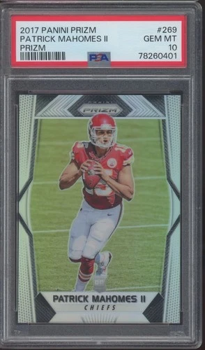 2017 Panini Prizm Silver #269 Patrick Mahomes II RC Rookie Gem Mint PSA 10