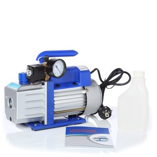 B Ware / 71L/Min Aluminium Vakuum Pump mit Unterdrucknzeige Unterdruckpumpe 9