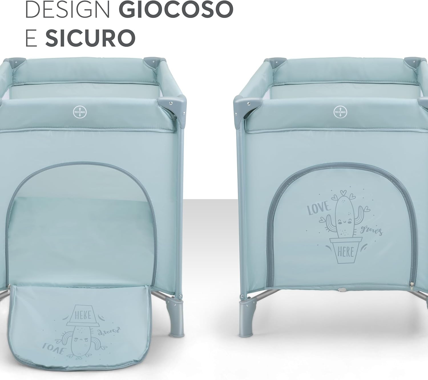 Kikkaboo Lettino Da Campeggio so GIFTED, Culla Neonato Da Viaggio 120X60 Cm, Fin foto 4