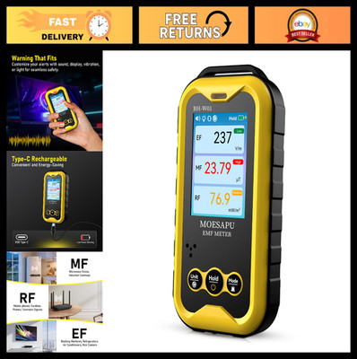 3-in-1 EMF Meter - Electromagnetic Radiation Detector, RF/EF/MF Monitor, Portabl