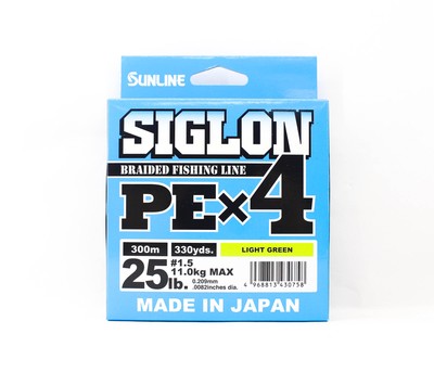 Sunline P.E Linie X4 Siglon 300M P.E 1.5 25LB Lime Green (0758)