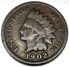 1902 Indian Head Cent Penny Good Condition 1c One Cent US Coin- 0777