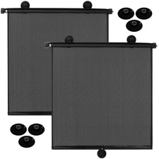 2 Pack Car Side Window Sun Shades Extra Wide Retractable Window Shades for Ca...