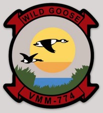 4" marine corps hmm-774 wild goose bumper sticker decal usa made