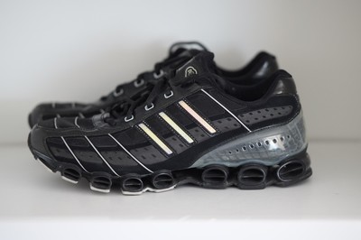 Vintage Rare Adidas Bounce Trainers Running Shoes Black Gray  display picture 2