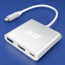 Acer 3-in-1 USB C Hub | USB-C to HDMI Adapter w/4K HDMI | Digital AV Multiport