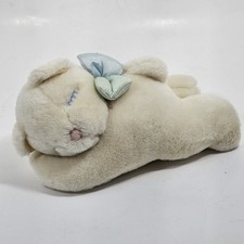 Eden Toy Bear Musical Stuffed Plush Animal Wind Up Sleeping Bow Lullaby Vintage