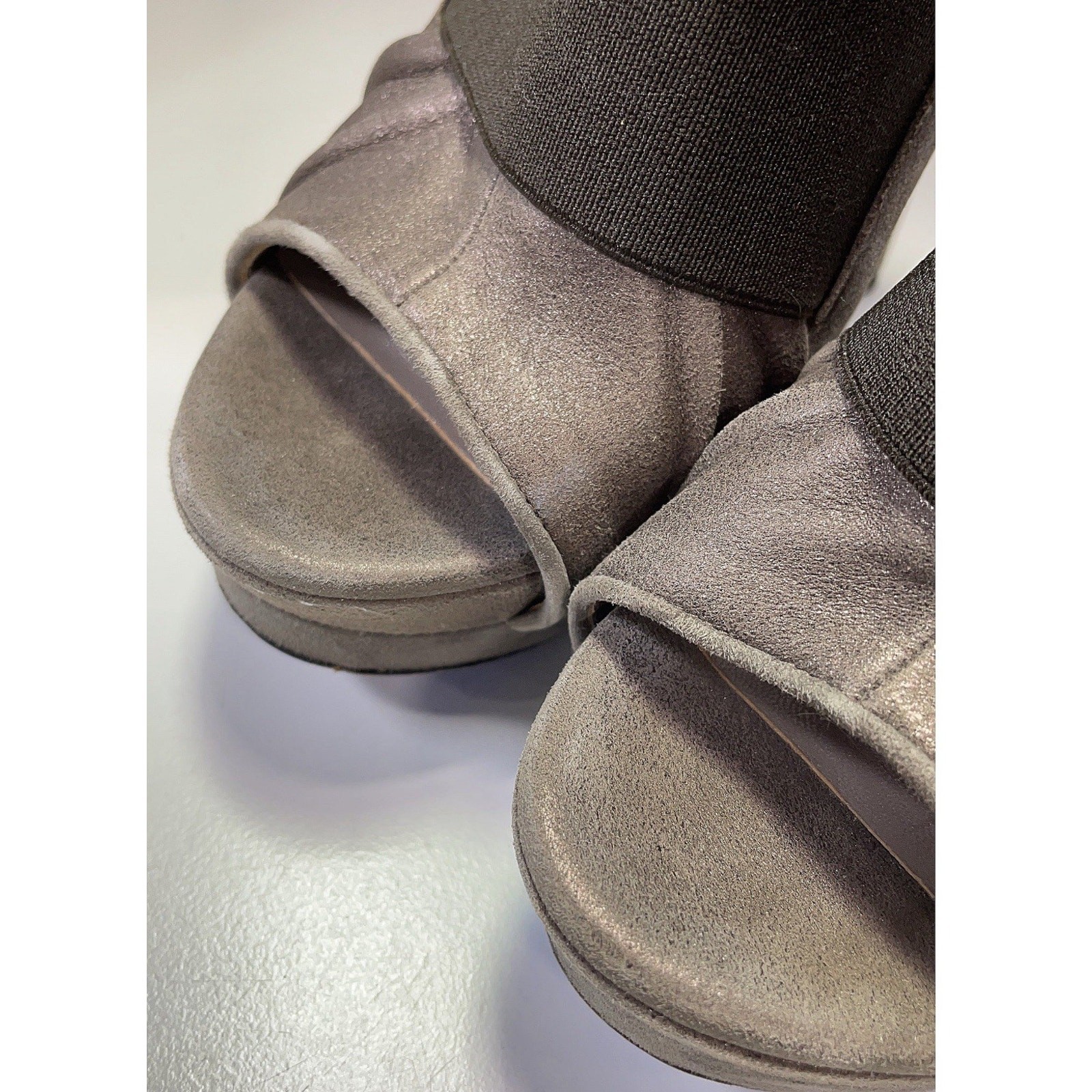 Versace Bronze Brown Shimmer Platform Stiletto Heels Size EU 39/US 9 EUC thumbnail 4