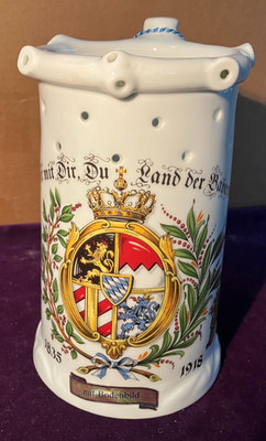KUHR Bandarbiet 7'' Lithophane German Beer Mug w/ Tag