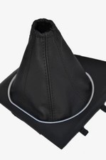 FITS FORD MONDEO Mk3 03-06 GAITER BEST LEATHER BLACK STITCH CUSTOM NEW