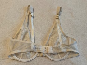 La Perla White, Underwire Bra Size 3B, Floral Lace, Luxury Lingerie