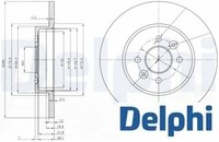 2X Bremsscheibe Delphi BG3992 2 Bremsscheiben Hinterachse Hinten FüR Renault