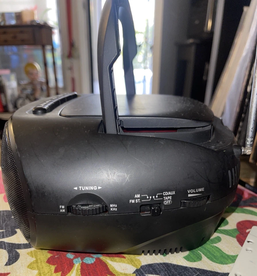 Reproductor de CD portátil Jensen CD 545 estéreo AM FM radio reproductor de casete *SIN medios Foto 3 de 4