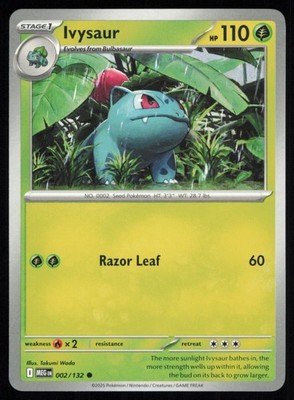 Ivysaur 002/132 Common Pokemon Mega Evolution MEG NM