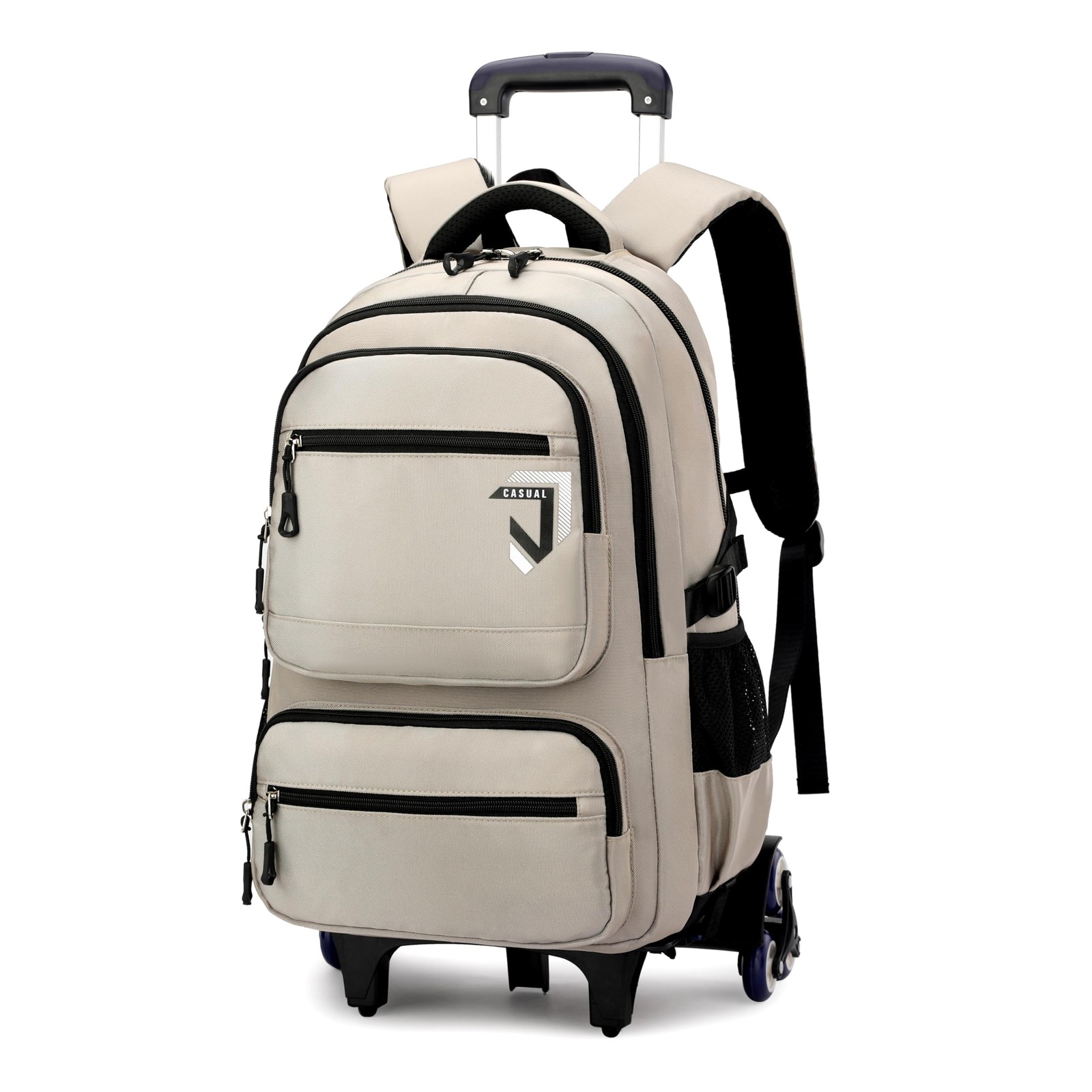 For Boys Wheels Roller Laptop School Bag Trolley Bookbag