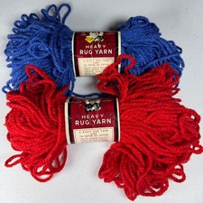 Vtg Aunt Lydias Heavy Rug Yarn Skein Rayon Cotton70 Yd 2 Skeins NOS